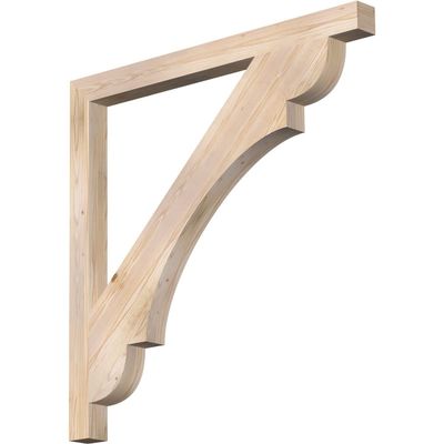3 1/2"W x 48"D x 48"H Olympic Block Smooth Bracket, Douglas Fir