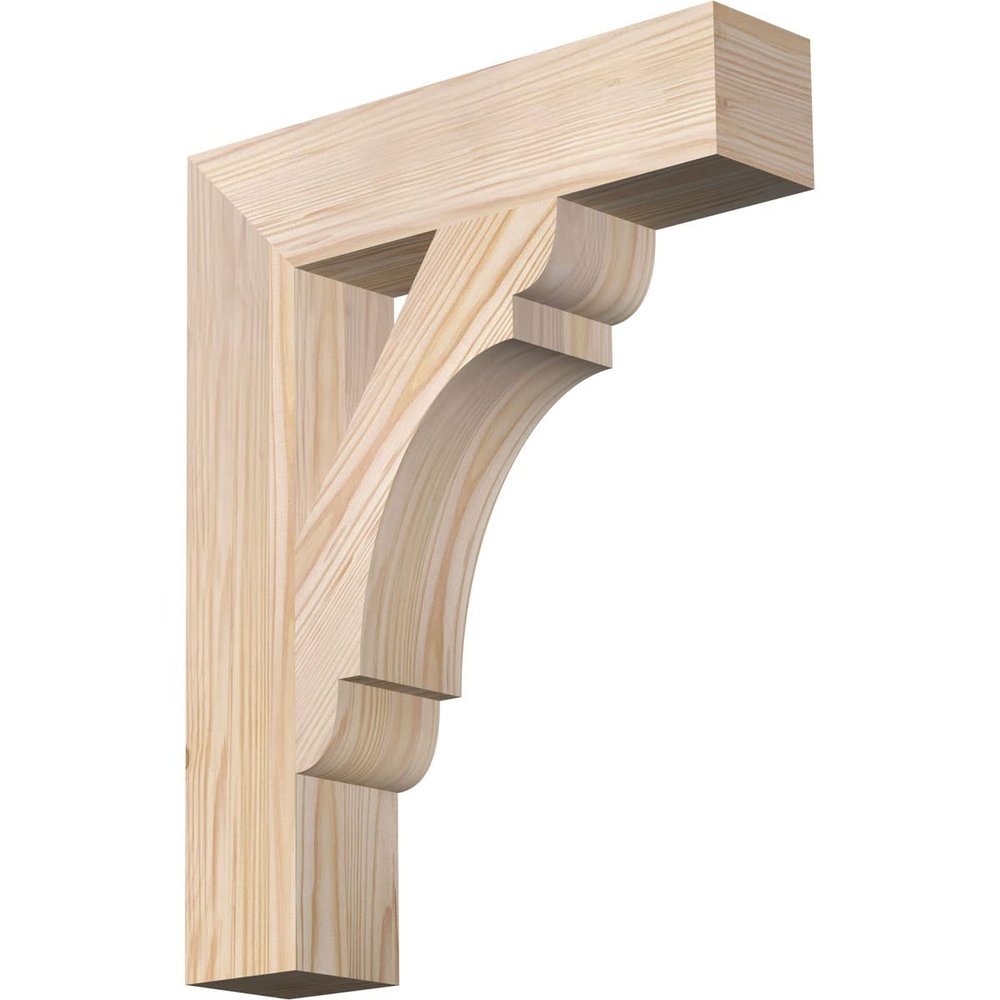 3 1/2"W x 16"D x 20"H Olympic Block Smooth Bracket, Douglas Fir