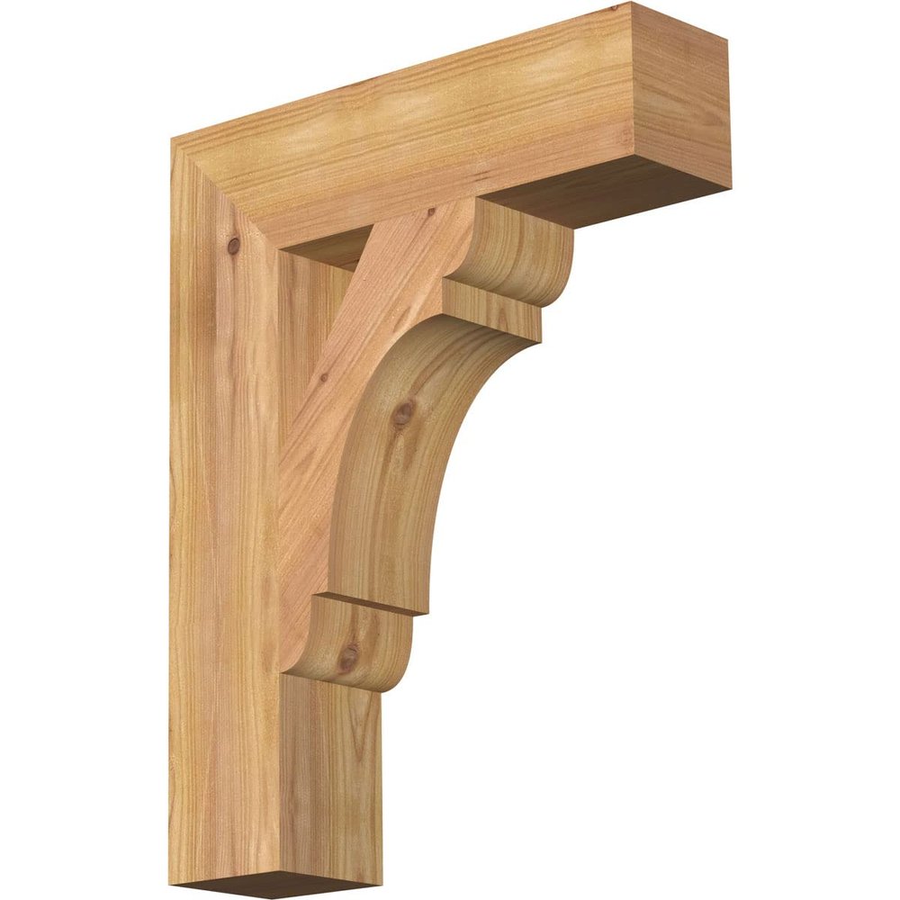 3 1/2"W x 14"D x 18"H Olympic Block Smooth Bracket, Western Red Cedar