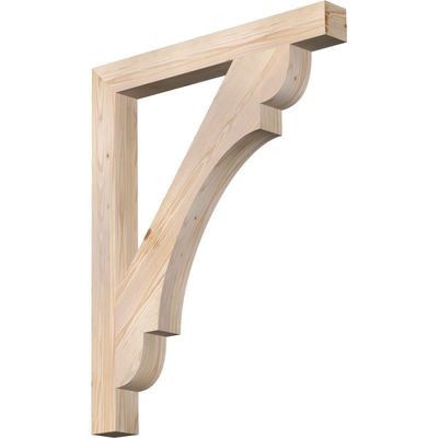3 1/2"W x 32"D x 40"H Olympic Block Smooth Bracket, Douglas Fir