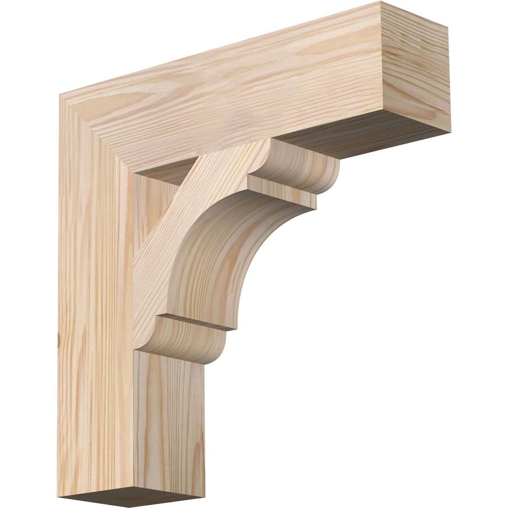 3 1/2"W x 14"D x 14"H Olympic Block Smooth Bracket, Douglas Fir
