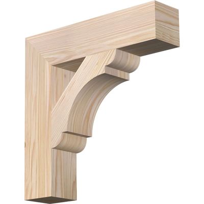 3 1/2"W x 16"D x 16"H Olympic Block Smooth Bracket, Douglas Fir