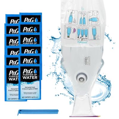 Puribag Gravity Water Filter - Portable Water Filtration System and Backpacking Filter for Camping, Hiking and Emergency Treatment - 2.5 Gallon Bag - Hangs Anywhere