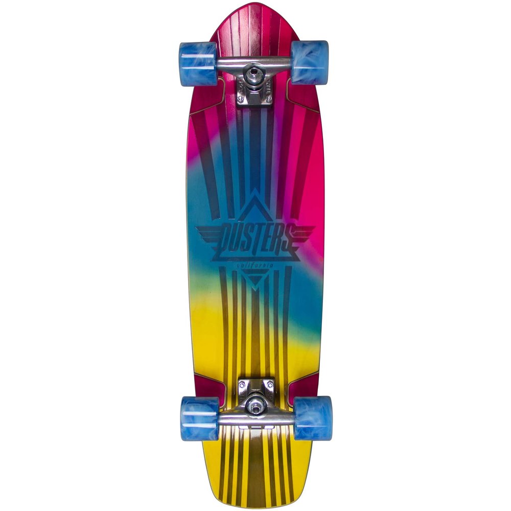 Dusters Cruiser Skateboard Complete Keen Retro Fades Blue/Pink/Yellow 8.25" x 31"