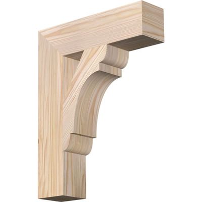 3 1/2"W x 14"D x 18"H Olympic Block Smooth Bracket, Douglas Fir