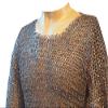 Flat Riveted Alternating Solid Maille Haubergeon Steel ABS (Blackened Finish) view 1
