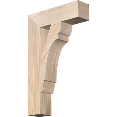 3 1/2"W x 14"D x 22"H Olympic Block Smooth Bracket, Douglas Fir