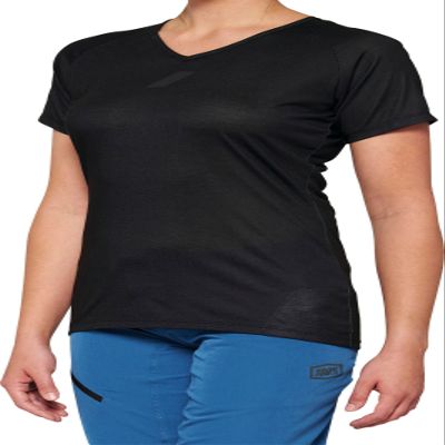 100% Airmatic Women's Mountain Biking Jersey - All Mountain Riding Apparel Black