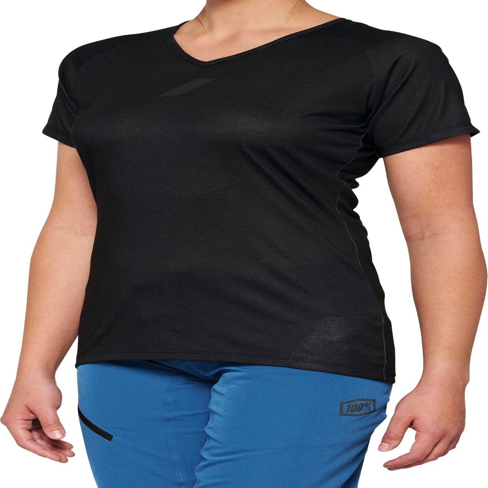 100% Airmatic Women's Mountain Biking Jersey - All Mountain Riding Apparel Black