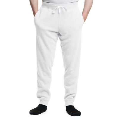 Premium Wear Mens Jogger Sweatpants - Lightweight, Super Soft, 100% Polyester | Elastic Drawstring, Deep Pockets, Tag-Free | Small White