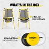 Kan Jam Disc Golf Set Step Up - 3 Discs & 2 Baskets - 170g Driver, 160g Midrange & 150g Putter - Interchangeable Feet for Yard & Beach Games - Quick Pop-Up Target Baskets for Camping Games view 2