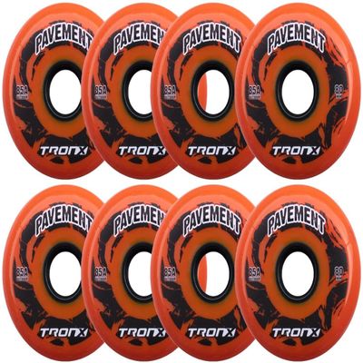 TronX Outdoor Pavement Asphalt Hilo 4-72MM/4-80MM 85A Inline Roller Hockey Wheels 8 Pack
