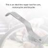 01 02 015 Bicycle Tire Removal Tools, Bicycle Tyre Lever Bicycle Tire Lever Bike Tyre Pry Bar Cycling Tool Accessory Steel for Bicycle Accessory for Car Motorcycle view 4