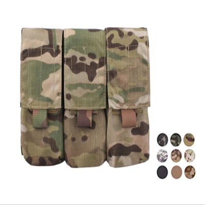 Emerson LBT Style M4 Triple Magazine Pouch Molle Military Airsoft Combat Pouch (Multicam Black)