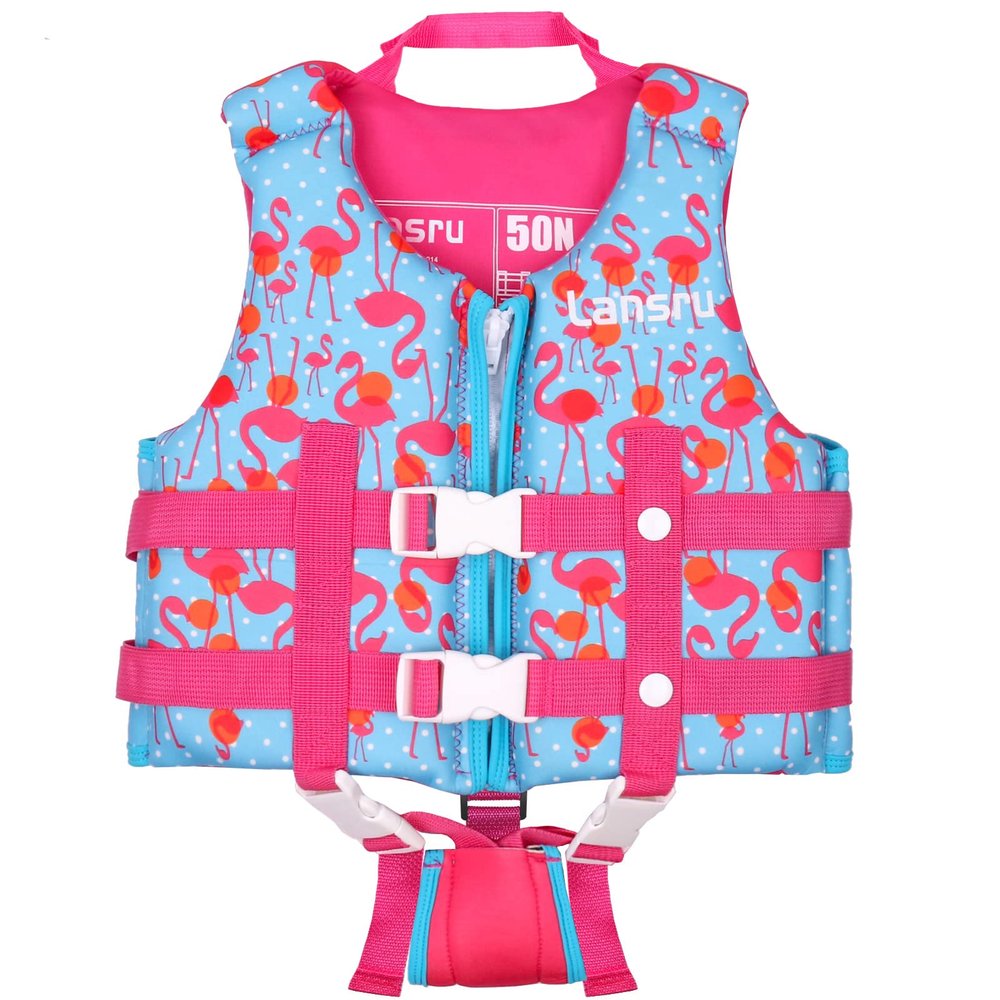 Bafeil Kids Swim Vest for Toddler Float Jacket Boys Girls Swimming Vest with Adjustable Safety Strap, Suitable for 1-9 Year/22-50Lbs