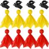 Skylety 12 Pcs Football Penalty Flag Set 8 Red Yellow Tossing Soccer Flags for Party Accessory and 4 Plastic Sports Black Whistles with Lanyard Loud Clear Coach Referee Whistle view 1