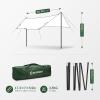 Bessport Camping Tarp, 169.8FT with 2 Poles, Lightweight Car Awning Sunshade, Portable Multifunctional Backpacking, PU 3000mm Waterproof Rain Fly Hammock Tarp for Outdoor,Traveling, Hilking view 2