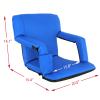 ZENY Folding Stadium Seat Chair with Back Support and Cushion for Bleachers 2 Pack, Reclining Bleacher Seat with Back, Armrests and Cup Holders view 3