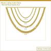 INFINIQUE CREATIONS 18K Gold Plated Stainless Steel Miami Cuban Link Chain Bracelet Necklace 7-38" (38, 3mm, Gold) view 3