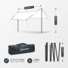 Bessport Camping Tarp, 169.8FT with 2 Poles, Lightweight Car Awning Sunshade, Portable Multifunctional Backpacking, PU 3000mm Waterproof Rain Fly Hammock Tarp for Outdoor,Traveling, Hilking view 2