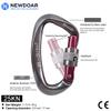 NewDoar Heavy Duty Locking Carabiner 24KN/5400lbs,Screwgate Locking for Keychain Dog Leashes&Harness, Heavy Duty Clips for Camping, Hiking, Swing, Hammock (D Shape Grey 5pcs) view 2