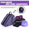 Holisogn Ice, Inline and Roller Skate Bag, Premium and Fashion Bags for child, kids, teenager, adult (Leopard Violet HLS012) view 3