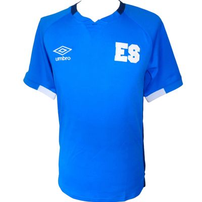 Umbro El Salvador Men's Home Soccer Jersey 2021-2022 (Small) Blue