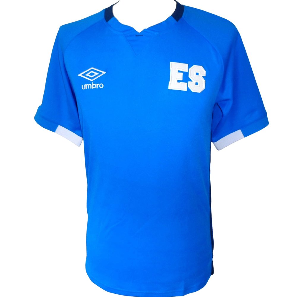 Umbro El Salvador Men's Home Soccer Jersey 2021-2022 (Small) Blue