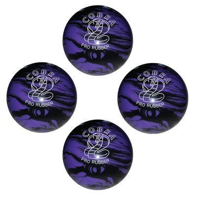 BuyBocceBalls - EPCO Candlepin Bowling Balls - Cobra Pro Rubber - Lavender & Black (4 1/2 inch- 2lbs. 7oz.) - 4 Balls - Made in USA