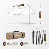 Bessport Camping Tarp, 169.8FT with 2 Poles, Portable Multifunctional Backpacking, PU 3000mm Waterproof Rain Fly Hammock Tarp for Outdoor,Traveling, Hilking view 2