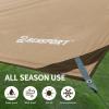 Bessport Camping Tarp, 169.8FT with 2 Poles, Portable Multifunctional Backpacking, PU 3000mm Waterproof Rain Fly Hammock Tarp for Outdoor,Traveling, Hilking view 3