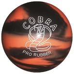 BuyBocceBalls - EPCO Candlepin Bowling Balls - Cobra Pro Rubber - Orange & Black (4 1/2 inch- 2lbs. 6oz.) - Single - Made in USA