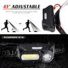 NCRD Headlamp Flashlight, 1100 Lumen Rechargeable Headlight with White Light,Waterproof Motion Sensor Head Lamp, 6 Modes for Outdoor Camping Cycling Running Fishing view 2