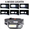 NCRD Headlamp Flashlight, 1100 Lumen Rechargeable Headlight with White Light,Waterproof Motion Sensor Head Lamp, 6 Modes for Outdoor Camping Cycling Running Fishing view 3