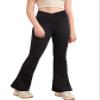 Girl's Leggings Cross High Waisted Flare Pants Yoga Bootcut Pants Solid Color Full Length Bell Bottoms 13-14 Years view 1