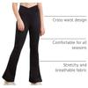 Girl's Leggings Cross High Waisted Flare Pants Yoga Bootcut Pants Solid Color Full Length Bell Bottoms 13-14 Years view 3