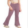 Girl's Leggings Cross High Waisted Flare Pants Yoga Bootcut Pants Solid Color Full Length Bell Bottoms 7-8 Years view 1