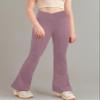 Girl's Leggings Cross High Waisted Flare Pants Yoga Bootcut Pants Solid Color Full Length Bell Bottoms 7-8 Years view 3