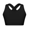 Sxiwei Kids Girls Active Gym Fitness Sportswear Yoga Bra Top Criss Cross Back Dancewear Workout Crop Top Black 8 Years view 1