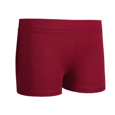 Fldy Kids Girls High Waist Dance Shorts Athletic Gym Yoga Workout Sports Shorts Active Dance Bottoms Boycut Shorts Burgundy 8 Years