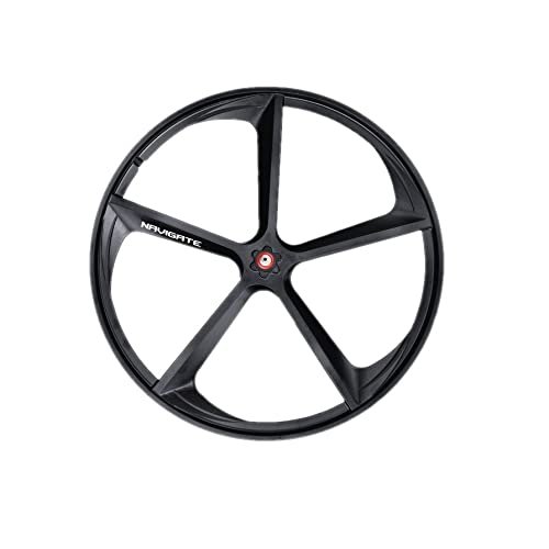 700C 5spoke fixed gear bike Wheels, lightest and strongest magnesium alloy material mountain bike rims magnesium alloy material(front black color)