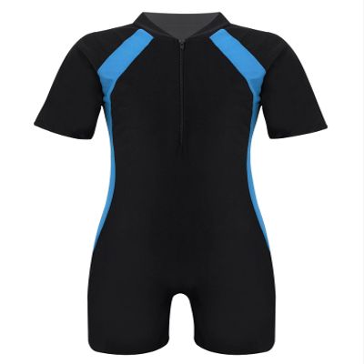 Fldy Kids Boys Girls One Piece Rash Guard Swimsuit UPF 50+ UV Sun Protection Bathing Suit Swimming Costumes Blue 8-12 Years