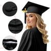 Herrenbek Matte Graduation Cap and Gown 2026 Tassel Adults Set for High School and Bachelor-Black-51FF Size view 2