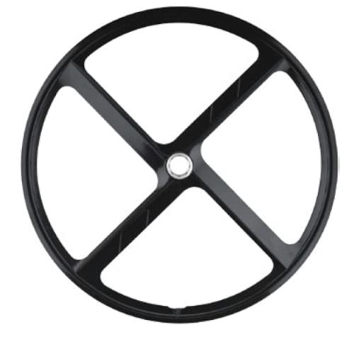 700C 4spoke Fixed Gear Bike Wheels, lightest and Strongest Magnesium Alloy Material Mountain Bike Rims Magnesium Alloy Material(one Wheel Front Black Color)