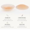 Bonamona Nipple Covers 3 Pairs, Nipple Pasties for Women Reusable, Ultra Thin Pasties Nipple Covers Adhesive Silicone Breast Petals (Nude) with Travel Box view 2