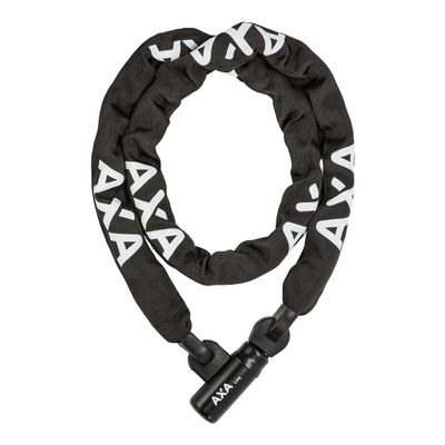 AXA Linq 180 - Bicycle Lock - Chain Lock - High Security - Security Level 14 - Extra Long: 180 cm - Steel Links 9.5 mm - Black Polyester Cover