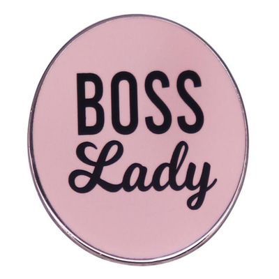Boss Lady Brooch Attitude Quote Pin Feminist Badge Backpack Bag Fashion Accessories Gift for Women Lapel Pin for Shirt Hat Jacket (a)