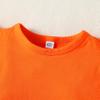 Magic Park 12M-14Y Baby Girl Blouse Toddler Short Long Ruffle T-Shirts Kids Girl Solid Color Tee Casual Tops for Girls (0033H_Orange, 3-4 Years) view 3