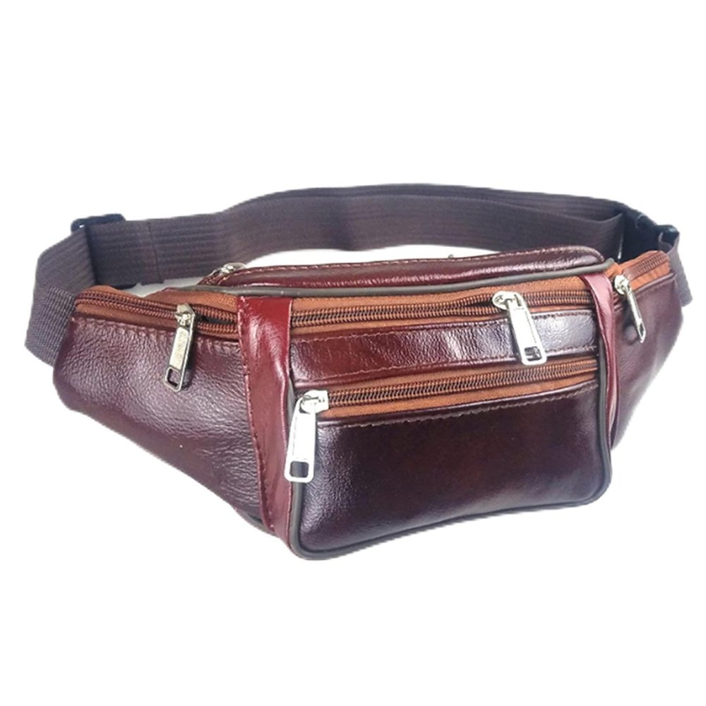 DAIHUI Pu Leather Fanny Pack Adjustable Belt Waist Bag Large Capacity Crossbody Belt Bag(Style 5)