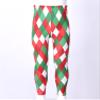 Alvivi Girls Christmas Stretchy Leggings Reindeer Print Ankle Length Tights Seamless Pants Pantyhose Red&Green 5-6 Years view 2